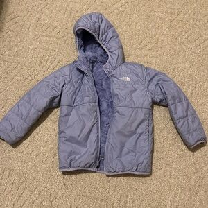 The North Face Kids Light Purple Hooded Puffer Jacket